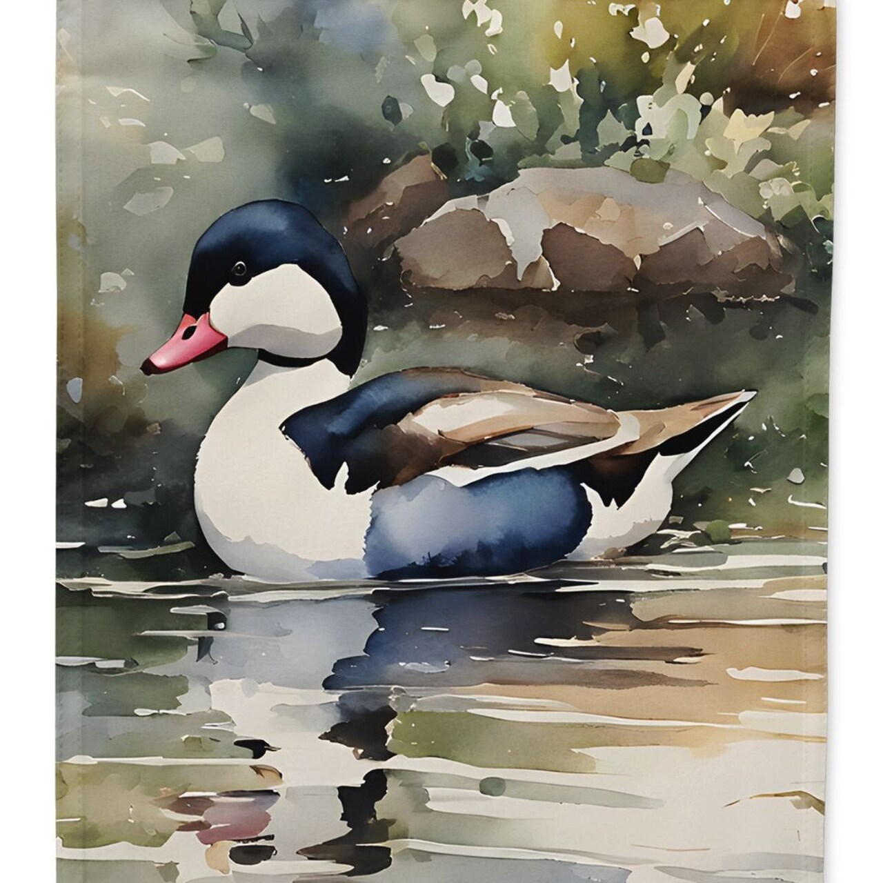 Edge Collections - Multicolor - Holiday Snow Covered Village Porch Display Flag - 1 Piece